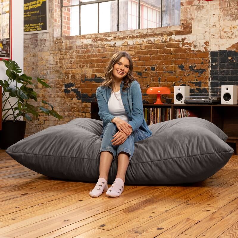 Jaxx 5.5' Huge Bean Bag Floor Pillow and Lounger for Adults - Microsuede