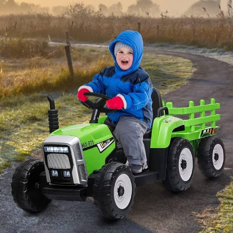 12V Ride on Tractor with Trailer & Remote Control