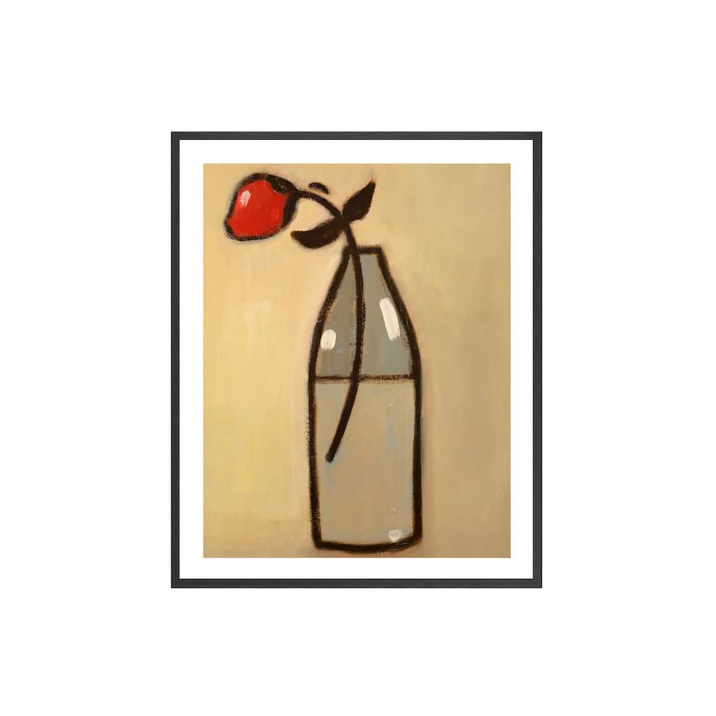 Minimalist Rose I Framed Print Wall Art by Norman Wyatt Jr.