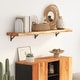 preview thumbnail 8 of 56, vidaXL Wall Shelf Natural Solid Acacia Wood Durable Brown-47.2" x 11.8" x 1.5"/ 1