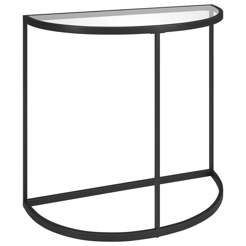 Verlaine 32" Wide Demilune Console Table - Black