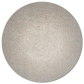 8' Round Polyester Ivory Area Rug - 3'6