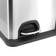 preview thumbnail 5 of 5, 2 Section 15 Liter/ 4 Gallon Trash Step Bin in Matte Silver