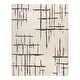 preview thumbnail 10 of 11, Gertmenian Ultimate Shag Malia Abstract Lines Plush Shag Indoor Area Rug Collections 5' 3" x 7' 5" - Ivory - Rectangle