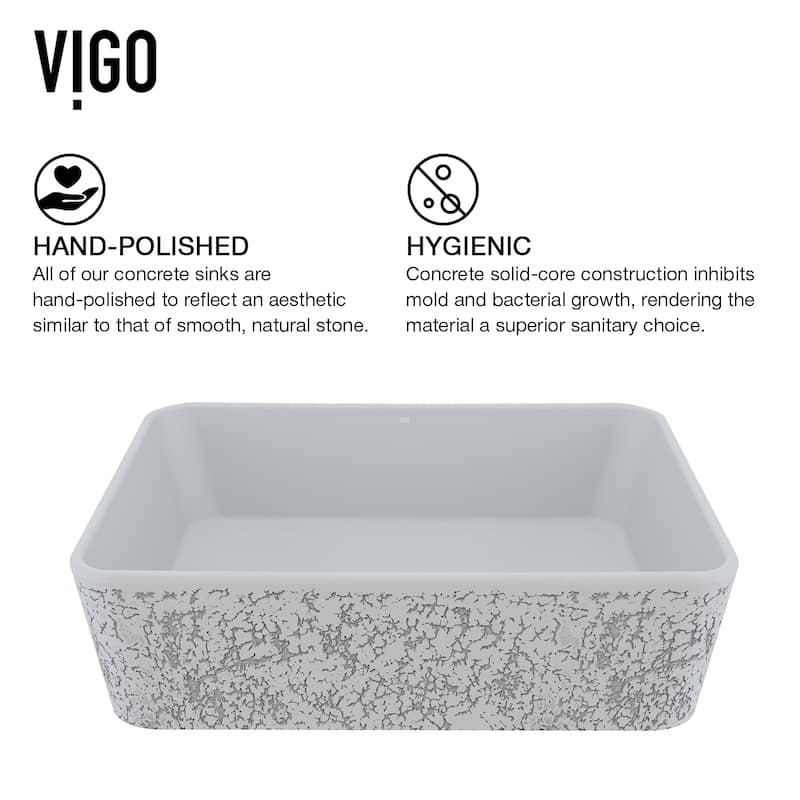 VIGO Rectangular Vessel Bathroom Sink
