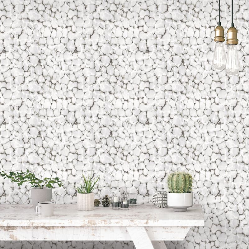 Galerie Wallcoverings Evergreen Geometric Reflections Vinyl on Non-woven Matte Wallpaper Roll
