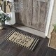 preview thumbnail 5 of 3, Welcome To Our Home Charcoal Stripes Coir Rug Rect 17x36