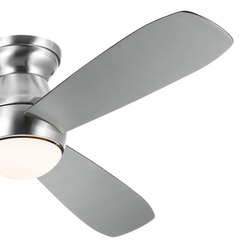 Bead 54 inch LED Indoor Ceiling Fan Brushed Stainless Steel with Reversible Blades