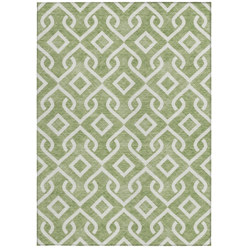 HomeRoots Geometric Transitional Rectangle Outdoor Rug