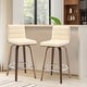 preview thumbnail 29 of 198, 26"/29" Faux Leather Swivel Bar/Counter Stools, Set of 2/3 Set of 2 - Cream - Counter Height