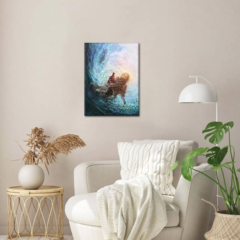 Jesus Christian Wall Art, Hand of God Canvas Paintings