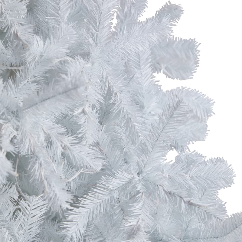 9ft. White Artificial Christmas Tree with 1860 Branches and 650 LED Lights - Elegant Festive X-Mas Centerpiece
