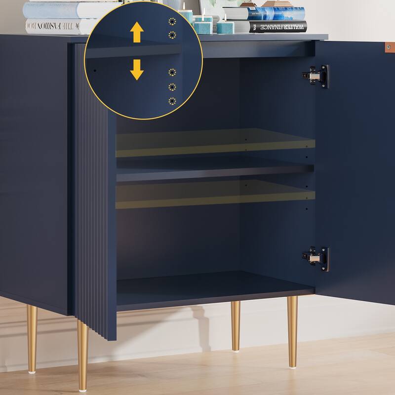 SICOTAS Sideboard Buffet Cabinet Set of 2 with Adjustable Shelves - N/A