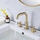 preview thumbnail 1 of 7, Luxury 360 Degree Swivel Bathroom Faucet Widespread with 2 Handles in Brushed Gold