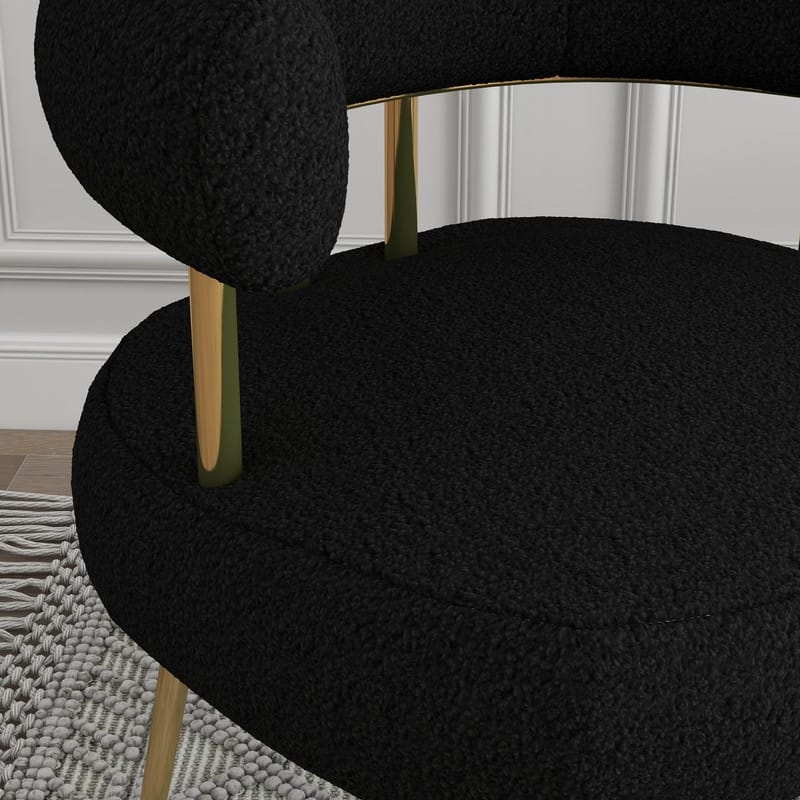 SEYNAR Mid Century Velvet Accent Chair with Golden Legs, Set of 2
