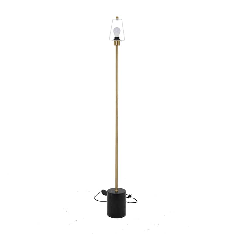 Black Metal Contemporary Floor Lamp - 14"W x 14"L x 62"H