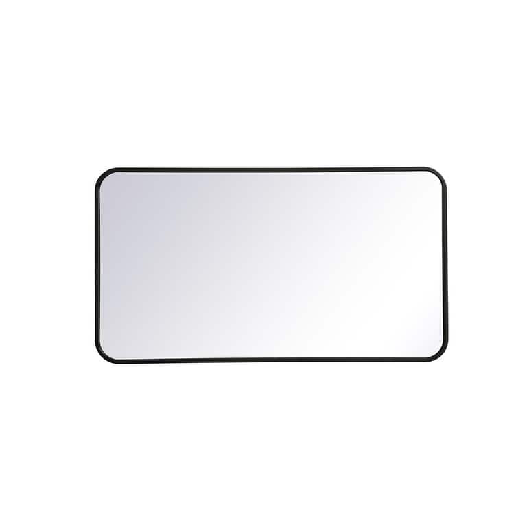 Ezra Soft Corner Metal Rectangular Mirror