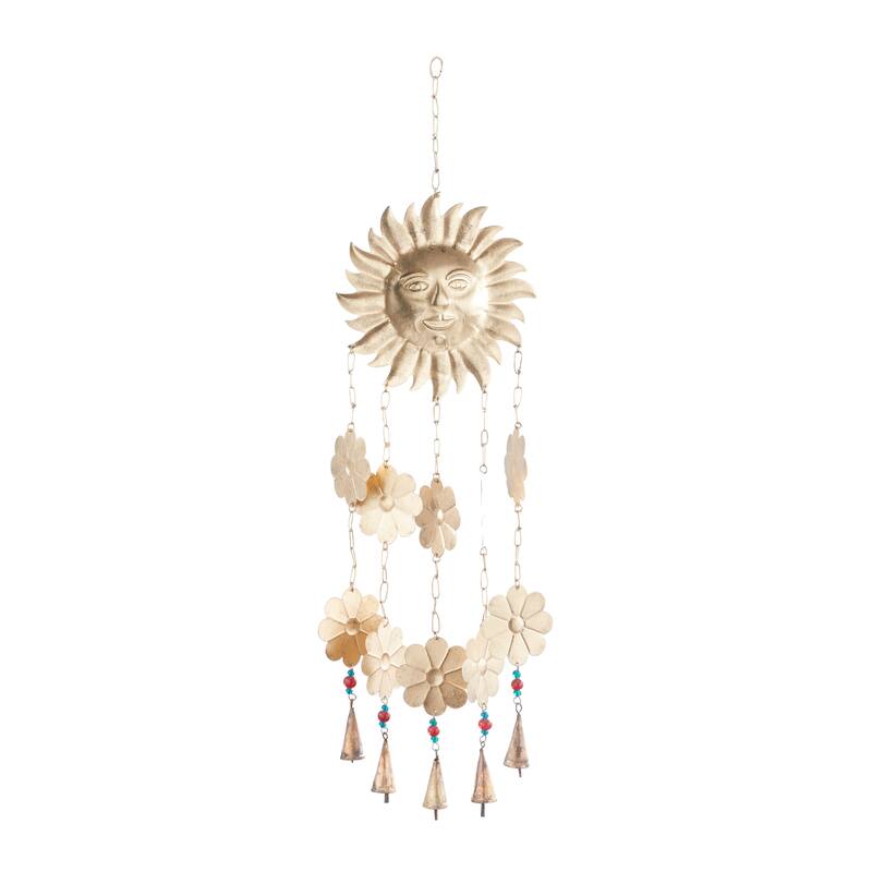 Gold Iron Eclectic Windchime 32 x 11 x 1