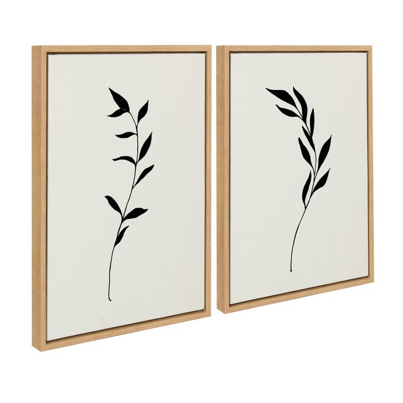 Kate and Laurel Sylvie Sketch Canvas Set by The Creative Bunch Studio