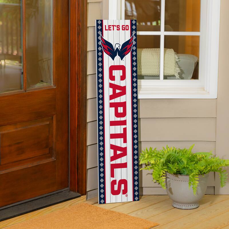 47" Double Sided Seasonal Porch Leaner, Washington Capitals - 47" x 11.25"