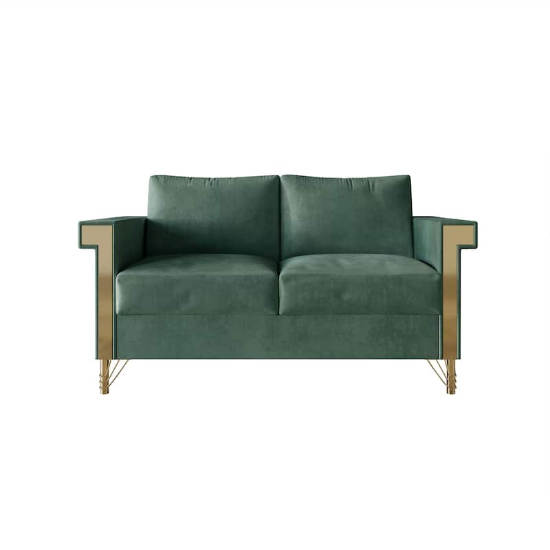 CraftPorch Luxurious Velvet Upholstered Loveseat