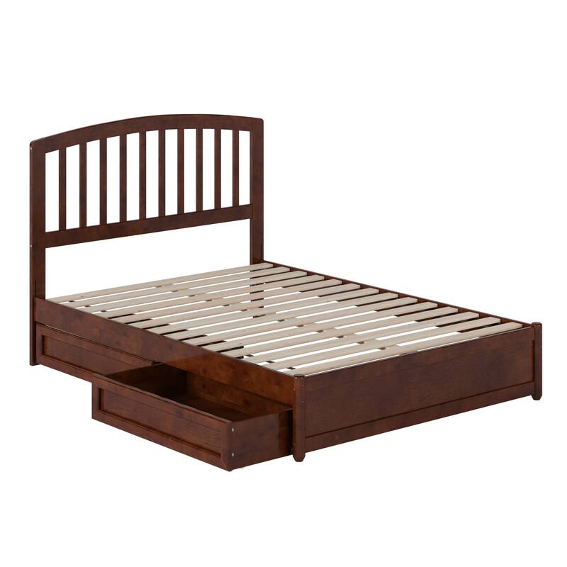 Lucia Platform Bed with Panel Footboard and Storage Drawers