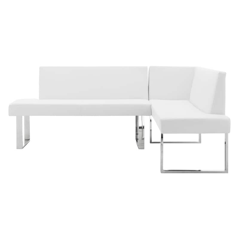 Strick & Bolton Natalia Faux Leather Corner Sofa Dining Bench