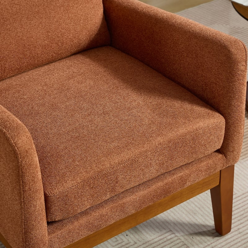 Orange 26.18" High Back Upholstered Arm Chair