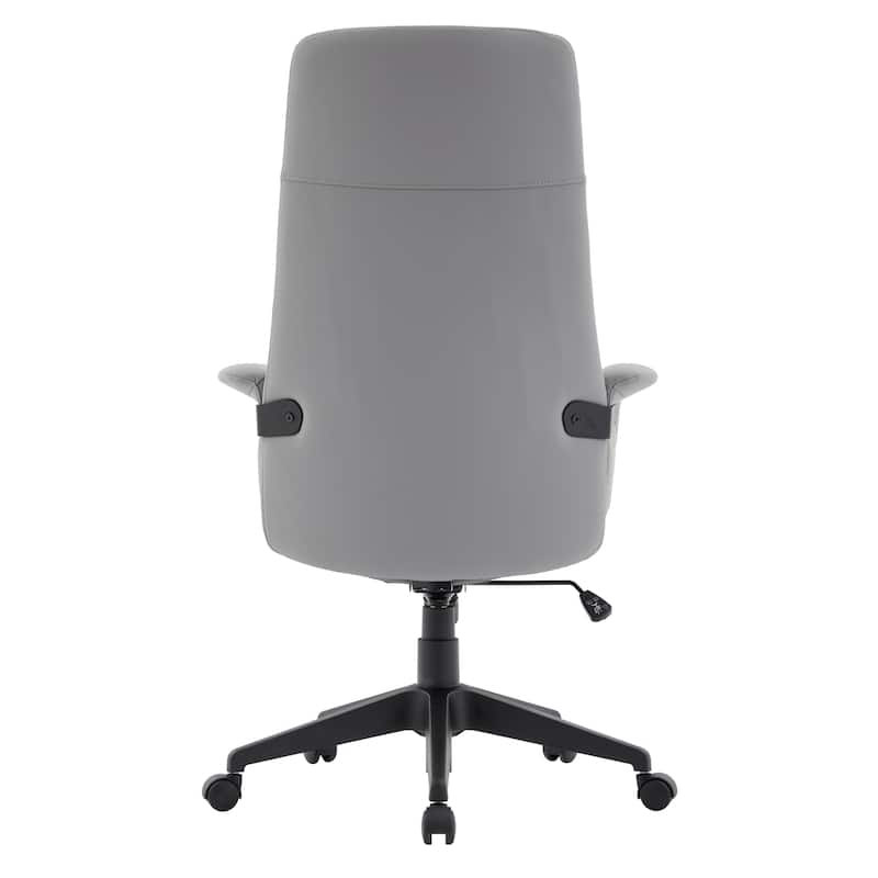 Infini Ergonomic Modern High Back Leather Executive Office Chair with Adjustable Height, Swivel, Padded Armrests & Iron Base
