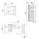 preview thumbnail 14 of 66, Somerset 60W Office Desk with Cabinet and 5 Shelf Bookcase in Ash Gray