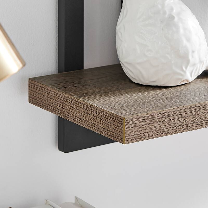 Danya B. 4-Tier Floating Bracket Wall Shelf