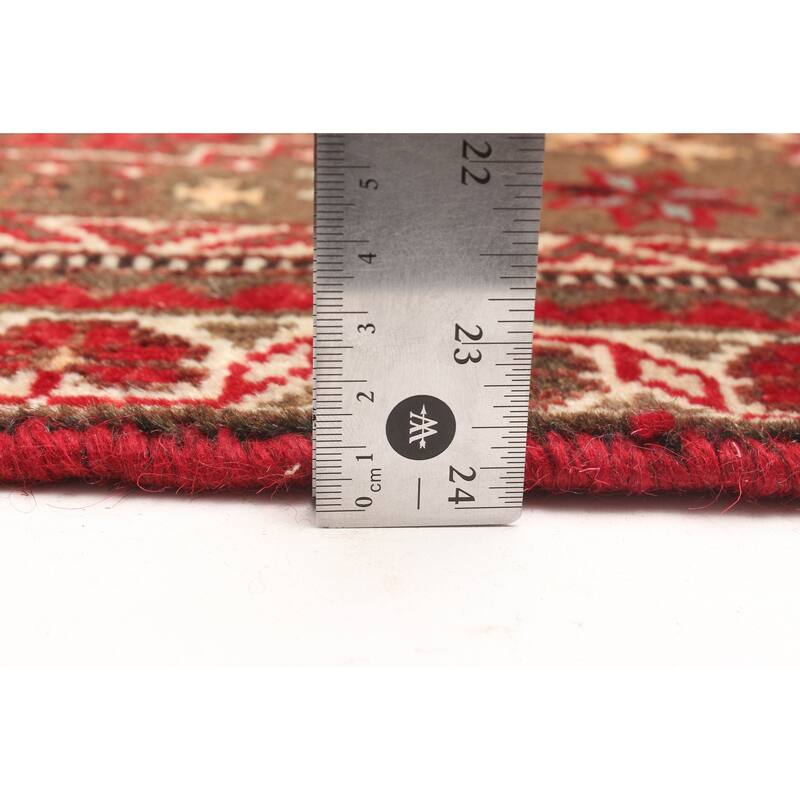 ECARPETGALLERY Hand-knotted Andelz Red Wool Rug - 3'7 x 5'0