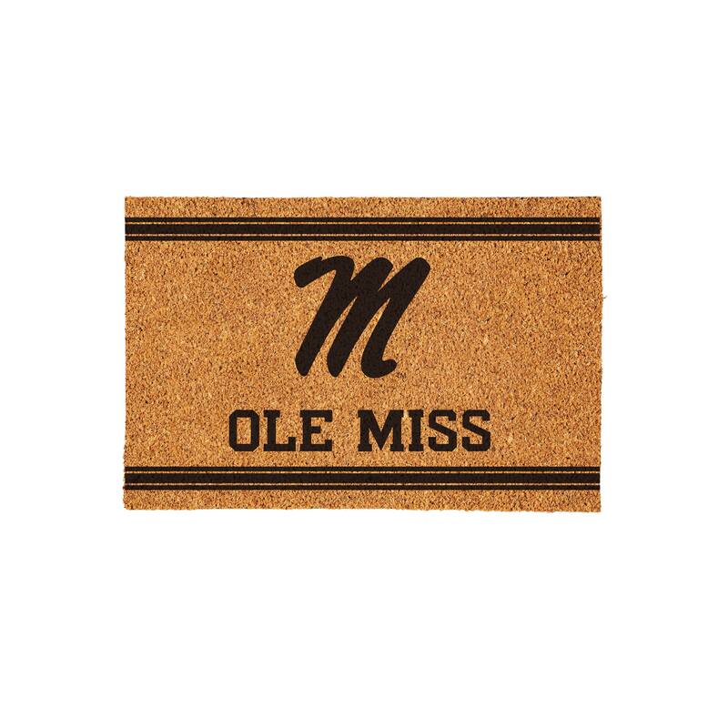 Ole Miss Monochrome Indoor/Outdoor Coir Door Mat