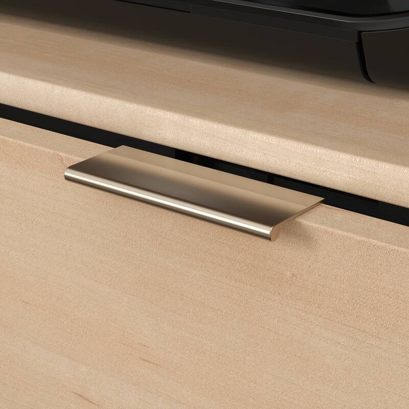 Wood Credenza for TVs up to 46" with Concealed Storage, Brown - 44.06" W x 18.50" D x 30.32" H