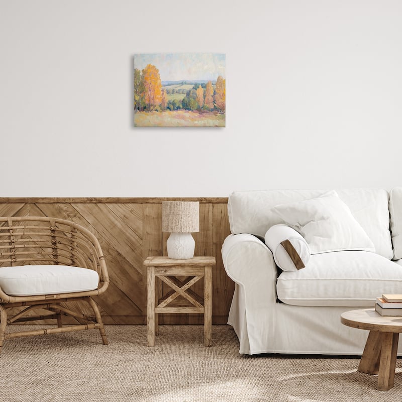 Stupell Countryside in Autumn Canvas Wall Art Design By Petal Prints Design