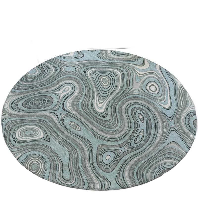 HomeRoots Geometric Transitional Rectangle Outdoor Rug