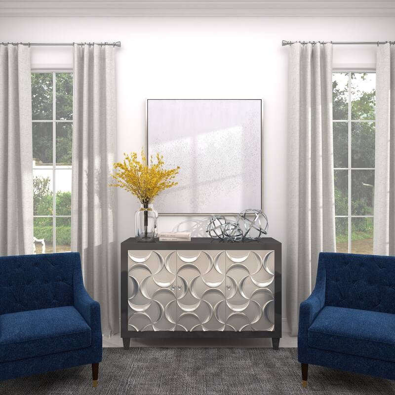 Metal Geometric Sculpture - Set of 3 Silver - Roche River Decor