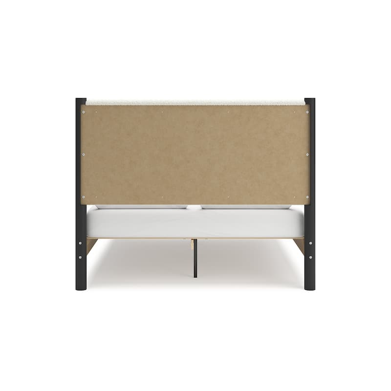 Signature Design by Ashley Cadmori Upholstered Panel Platform Bed