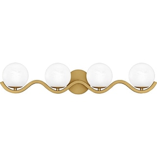 Spherical 4-Light Aged Brass Bath Light