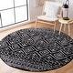 preview thumbnail 7 of 84, SAFAVIEH Tulum Shima Moroccan Boho Distressed Rug 3' Round - Black/Ivory