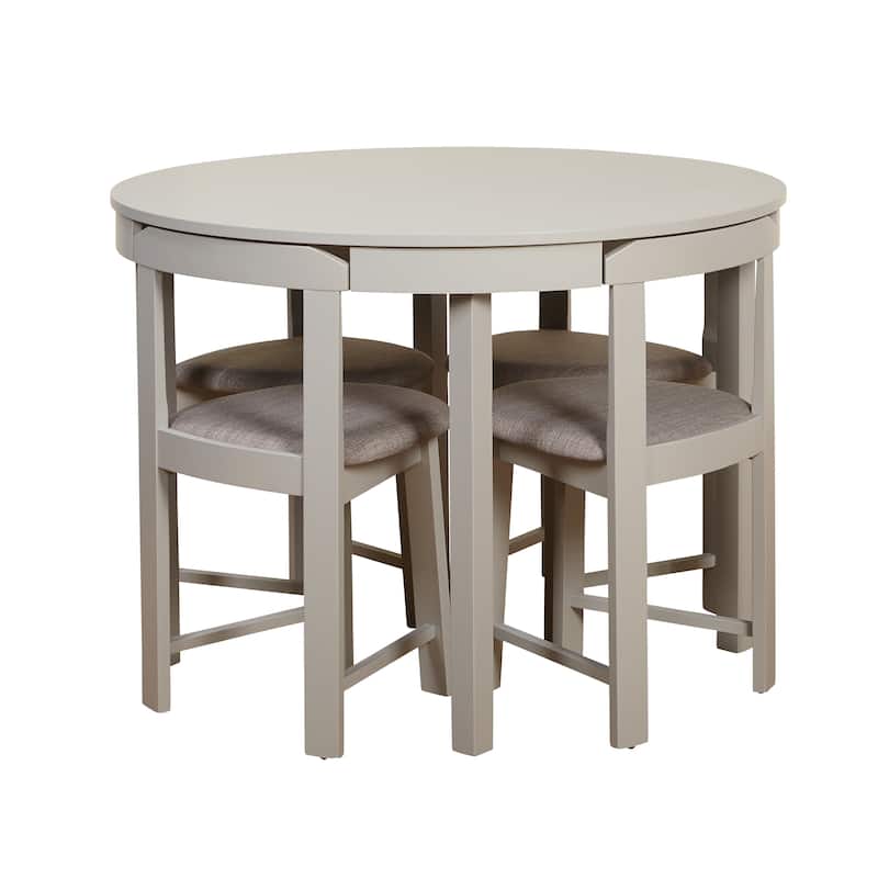 Simple Living Tobey 5-piece Compact Round Dining Set - Grey