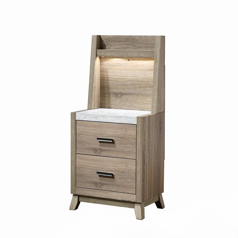 1pc Rustic Transitional Contemporary Nightstand Wall Panel