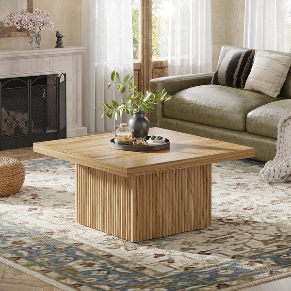 Vintage Square Coffee Table, Center Table for Living Room Cocktail