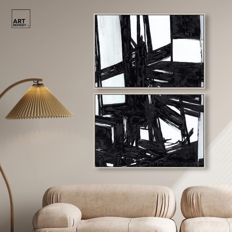 Monochrome Study Canvas Set of 2 by Art Remedy
