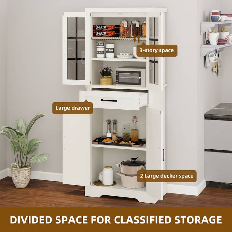 Farmhouse Kitchen Pantry Storage Cabinets