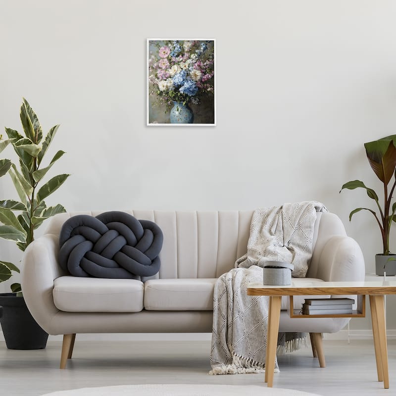 Stupell Traditional Cool Tone Bouquet Framed Giclee Art Design By Franklyn Gregory