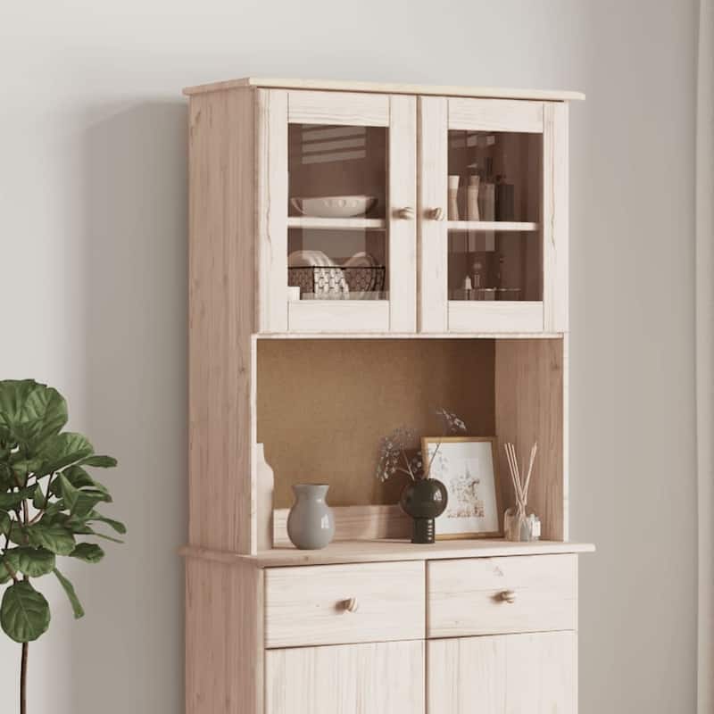 vidaXL Dresser Top ALTA 30.3"x11.8"x36.2" Solid Wood Pine - 30.3" x 11.8" x 36.2" - Brown