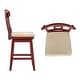 preview thumbnail 10 of 30, Ronda Napoleon Back Wood Swivel Chair