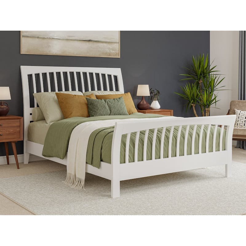 AFI Orleans Solid Wood Low Profile Platform Bed with Matching Footboard