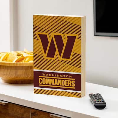 Washington Commanders Wooden Tabletop Mantel Shelf Sign